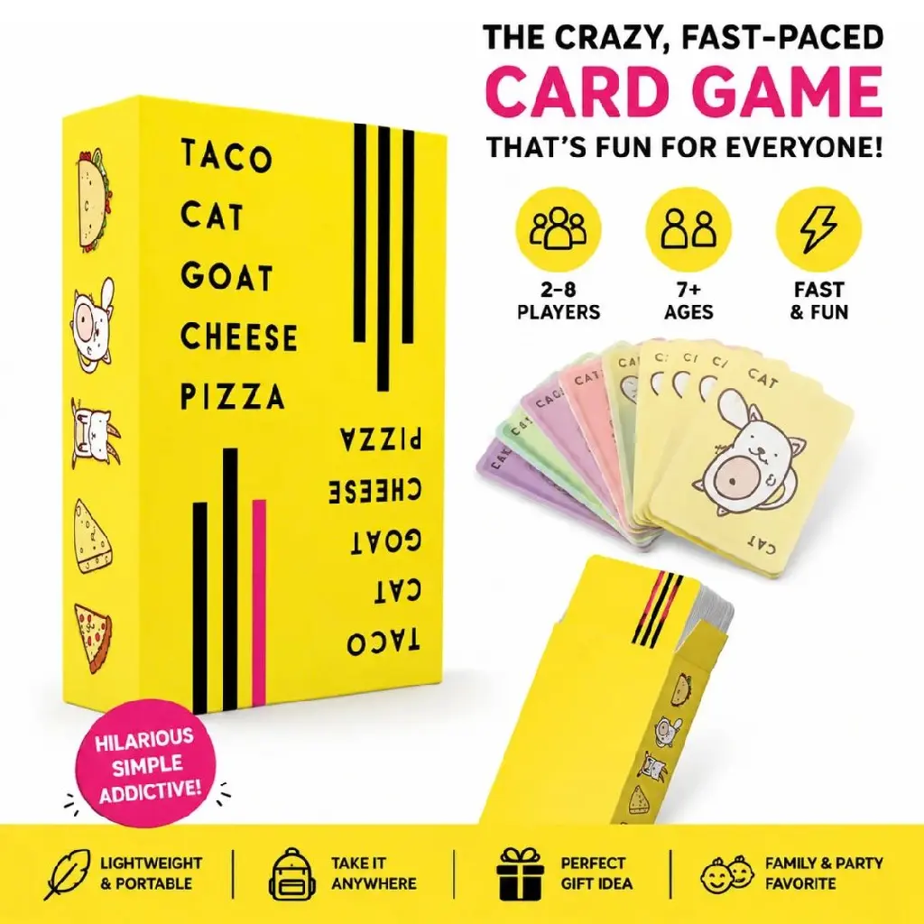TACO CAT GOAT CHEESE PIZZA DECKATHON GAMES