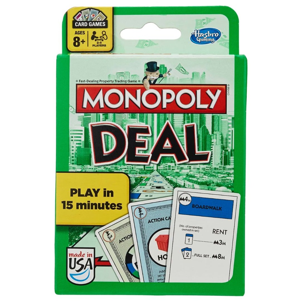 [Card Game] Monopoly Deal Card Game – Classic Green Box Edition