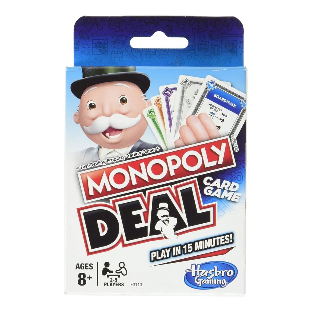 [Card Game] Monopoly Deal Card Game – Classic White Box Edition