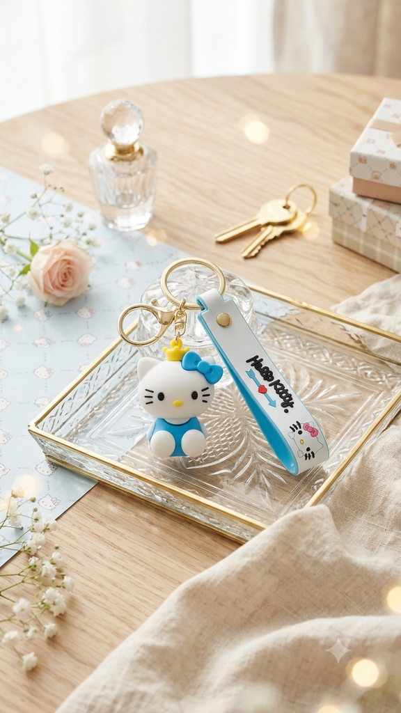 Hello Kitty Blue Keychain