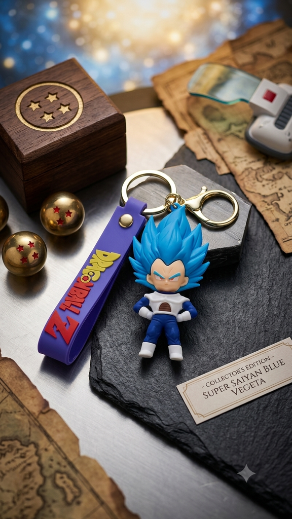 Dragon Ball Z Vegeta Super Saiyan Blue Keychain